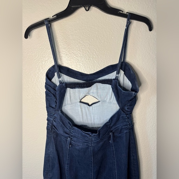 Free People Serenity Ruched Denim Midi Dress - Picture 7 of 10